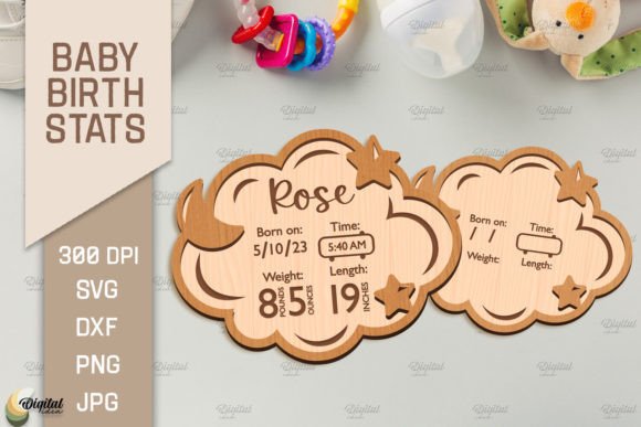 3D Baby Birth Stats Laser Cut SVG: A Creative Tool for Modern Designers