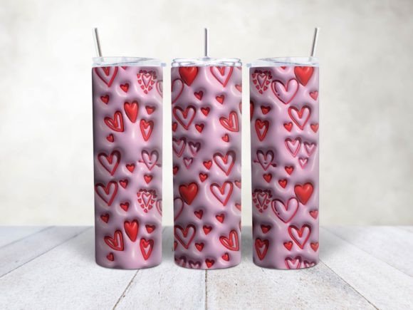 3D Hearts Tumbler Wraps: A Stylish and Practical Addition to Your Drinkware Collection