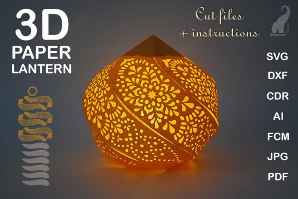 3D Paper Lantern Svg Template: A Versatile Creative Tool for Craft Enthusiasts