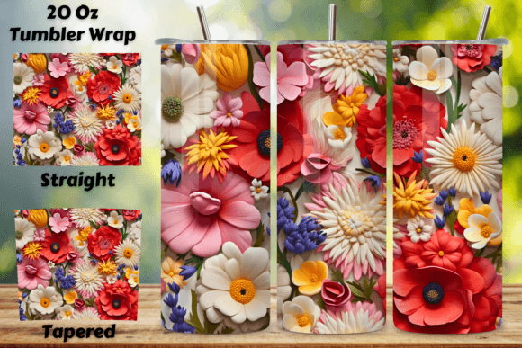 3D Wildflowers Tumbler Wrap Seamless: A Creative Solution for Custom Drinkware