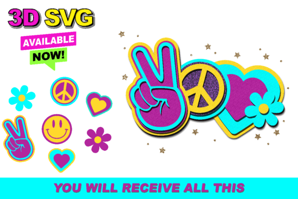 Elements 3D SVG Hippie Bundle