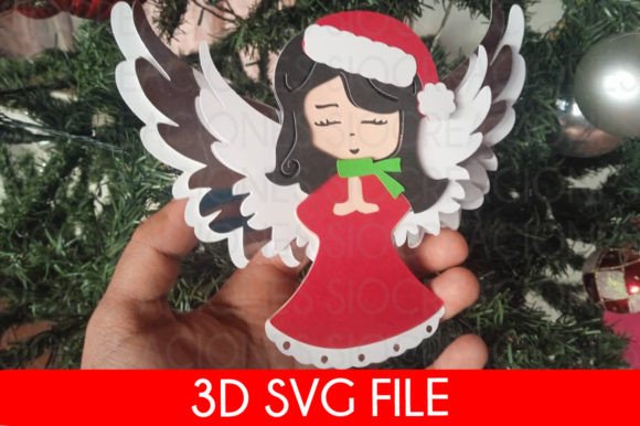 Explore the Beauty of Christmas Angel 3D SVG for Creative Projects