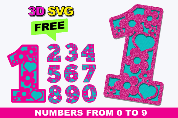 Flowers Numbers 3D SVG FREE: A Versatile Design Resource