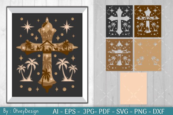 Nativiti Scane in Jesus 3D Shadow Box: A Versatile and Creative Design for Every Project