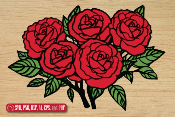 Paper Cut 3D Layer Rose Bouquet SVG: A Versatile Design for Creative Projects