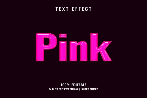 Pink 3D Glossy Color Style Text Effect for Creative Projects