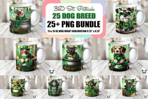 St. Patrick Dog 3D Mug Wrap Bundle: A Creative Solution for Custom Mug Designs