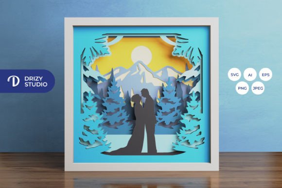Winter Wedding 3D Shadow Box Paper Cut: A Unique Way to Celebrate the Season